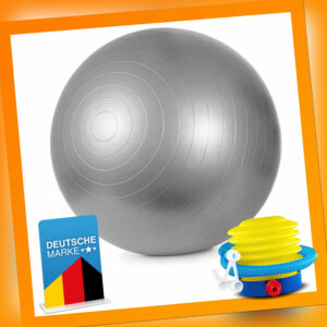 Gymnastikball 50cm Fitnessball Sitzball Medizinball silber Bürostuhl + Pumpe