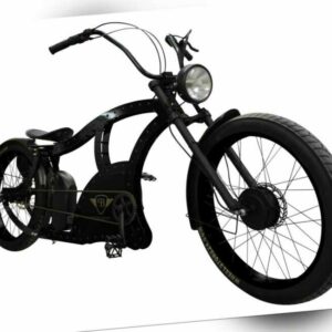 Power-Bikes, Pedelec, E-Bike 250W Fatbike, Cruiser, Fahrrad, schwarz, black