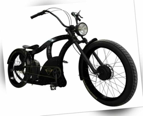 Power-Bikes, Pedelec, E-Bike 250W Fatbike, Cruiser, Fahrrad, schwarz, black