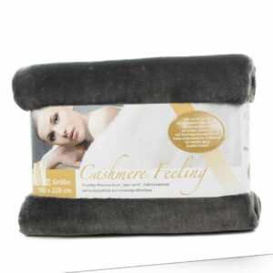 GÖZZE Wohndecke Cashmere anthrazit (BL 180x220 cm) BL 180x220 cm