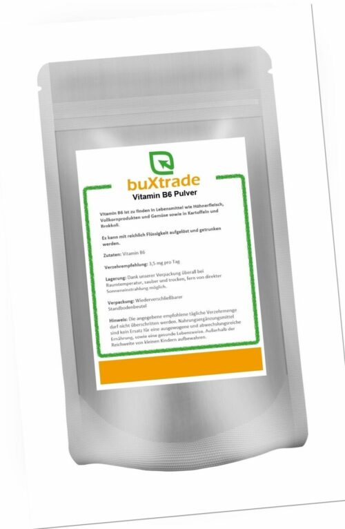 Vitamin B6 | Vegan | B6 | reines Pulver | Vitamin | Buxtrade