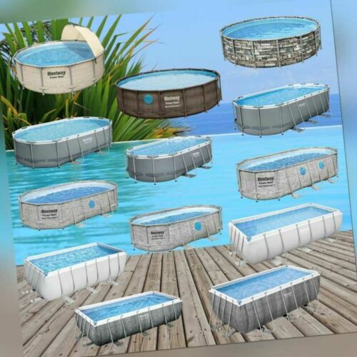 Bestway Power Steel Swimming Frame Pool Schwimmbad Poolfolie Gartenpool Ersatz