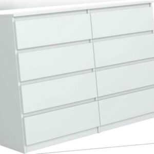Kommode mit 8 Schubladen 120 cm - Sideboard Wohnzimmer - Schubladenschrank