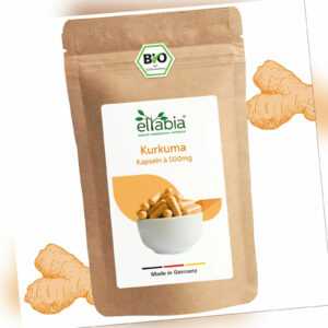 Bio Kurkuma Kapseln | Curcumin & Piperin Hochdosiert 1500mg Tagesdosis Curcuma