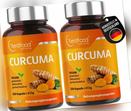 BiO Kurkuma ⭐  XXL 1000 Kapseln ⭐ hochdosiert 700mg Curcuma Curcumin + Piperin