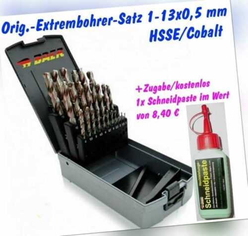 Spiralbohrer BAER HSSE CO Set Bohrer Satz 1 - 13mm +Schneidpaste Edelstahlbohrer