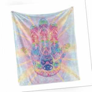 Hamsa Weich Flanell Fleece Decke Energiefluss Aura Yoga