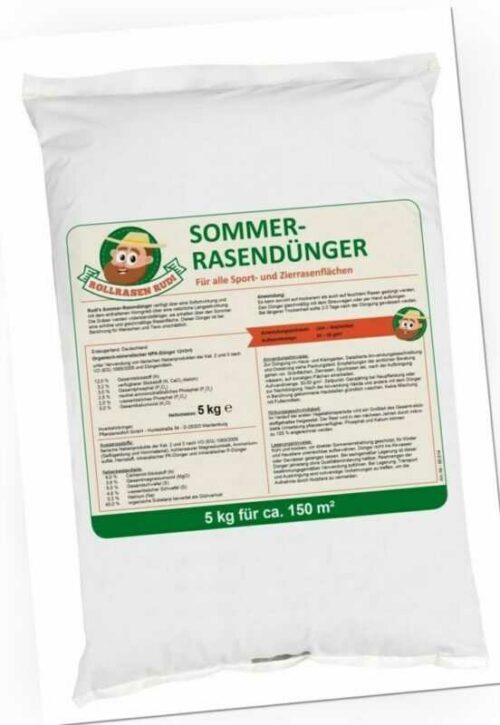 Sommer-Rasendünger mit Langzeitwirkung  5 kg - Rollrasen Rudi