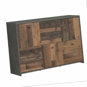 FORTE  Best Chest Kommode Sideboard Schrank Old Wood 114,1 cm x 77,5 cm x 29,6cm
