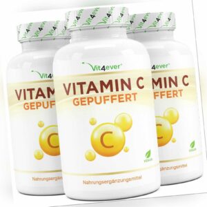 Vitamin C gepuffert - 1095 Kapseln (vegan) á 500mg Calcium-Ascorbat - säurefrei
