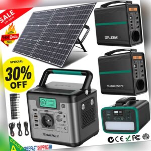 1500W Solar Generator 518Wh Power Station Mit 100W Faltbare Solarpanel Ladegerät