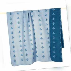 Pad Wohndecke, Kuscheldecke Marine Nordic blue 150 x 200 cm