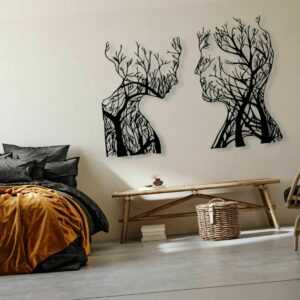 Baum Gesichter Wanddeko aus Holz, Wanddekoration 3d, Wandtattoo, Wandbild