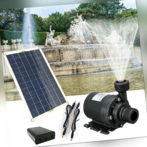 50W 800L/H DC 12V Waterfall Fountain Garden Pond Decor Solar Water Pump Kits