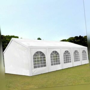 Partyzelt Pavillon 4x10m Bierzelt Festzelt Gartenzelt Vereinszelt Zelt weiß