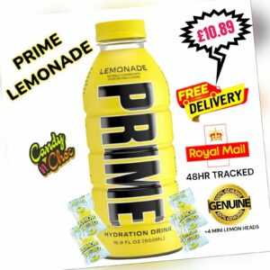 Prime Hydration Drink LEMONADE 500ml ungeöffnete Flasche NEU Geschmack. AUF LAGER
