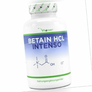 Betain HCL - 240 Kapseln á 695mg mit Pepsin + Enzian Extrakt - Hochdosiert