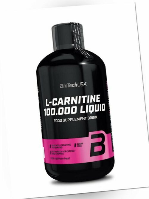 BioTechUSA L-Carnitine 100.000 Liquid - 500 ml - Amino Vitamine Grüntee-Extrakt