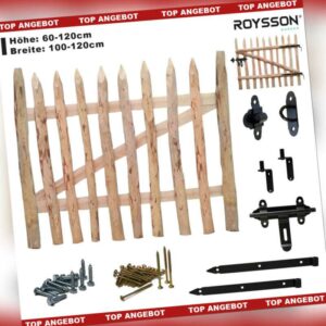 Gartentor Zauntor Tor Pforte für Staketenzaun Tür aus Holz Höhe 60-120 cm