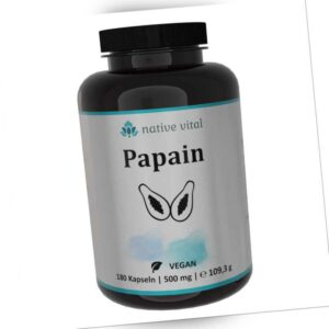 Papain Enzym Hochdosiert hochaktiv 6 Millionen USP/g 180 Kapseln aus Papaya