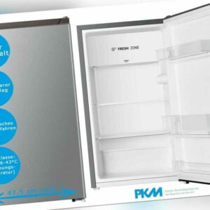 PKM Kühlschrank silber freistehend 94 L;  85 x 48 cm FreshZone Vollraum / B-WARE