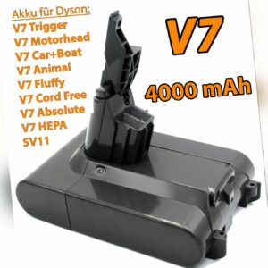 Akku 21,6V 4000mAh für Dyson V7 Trigger, V7 Car+Boat, V7 Absolute, V7 Mattress