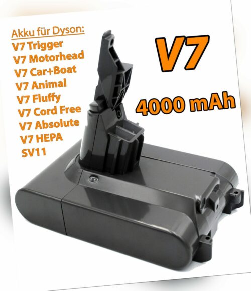 Akku 21,6V 4000mAh für Dyson V7 Trigger, V7 Car+Boat, V7 Absolute, V7 Mattress