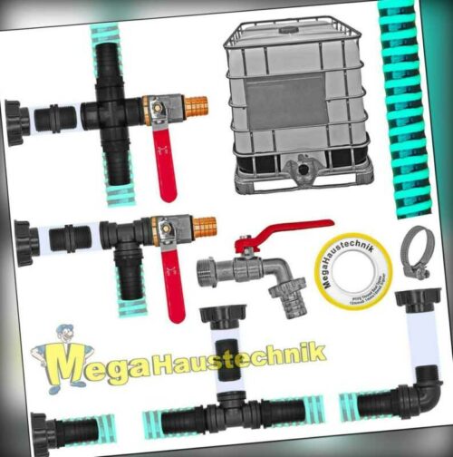 IBC Container Tank Verbinder Kupplung Schlauch Regen Wasser Winkel T-Stück S60x6