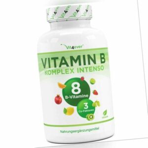 VITAMIN B KOMPLEX- 180 Kapseln (vegan) - Alle 8 B-Vitamine + 3 Co-Faktoren