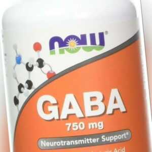 NOW FOODS, GABA 750mg 100 Kapseln SUPER PREIS