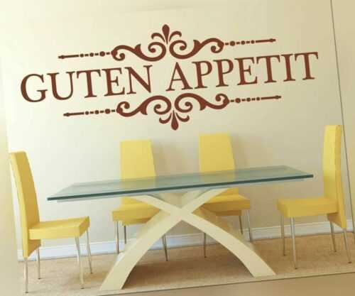 Küchen Wandtattoo Guten Appetit Küche Zitat Sticker Wandaufkleber Spruch Bon