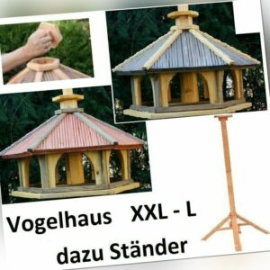 Vogelhaus mit Einsatz zum Füttern XXL-L ,Vogelhäuschen,Futtersilo,Vogelstation