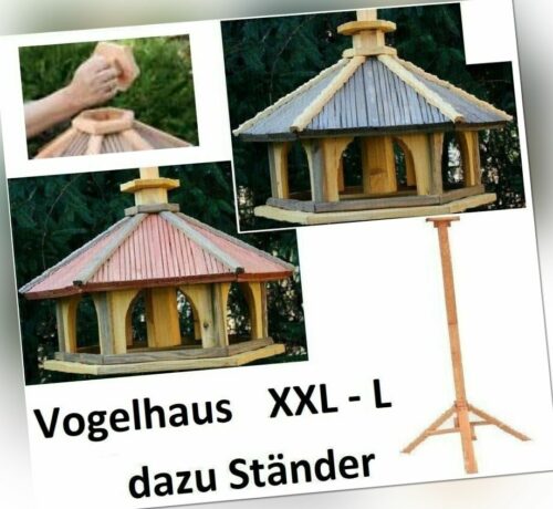 Vogelhaus mit Einsatz zum Füttern XXL-L ,Vogelhäuschen,Futtersilo,Vogelstation