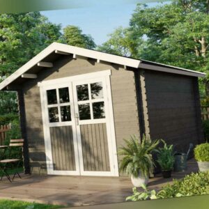 Gartenhaus Gerätehaus Blockhaus Holzhaus 3x3m 28mm mit Fußboden