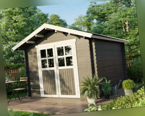 Gartenhaus Gerätehaus Blockhaus Holzhaus 3x3m 28mm mit Fußboden