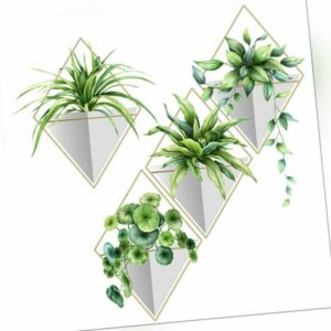 Grüne Pflanze Topfwandaufkleber Für Topfpflanzen Wandgemälde 3D-Wandaufkleber