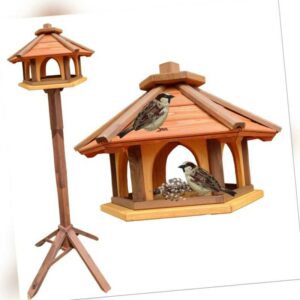 VOGELHAUS aus HOLZ  Vogelhäuschen Vogelhäuser Vogelfutterhaus  mit  Ständer