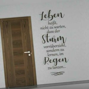 Wandtattoo Wohnzimmer Spruch Leben heißt Wandspruch Zitate Wandsticker a46