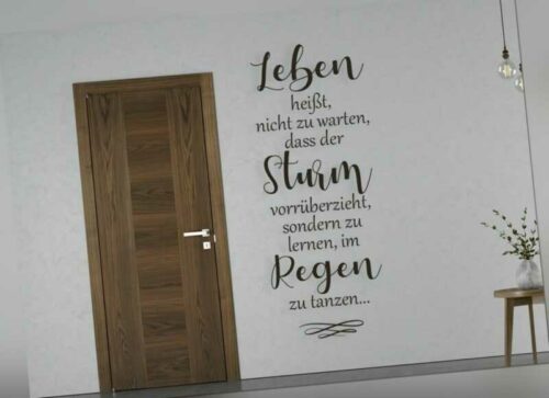 Wandtattoo Wohnzimmer Spruch Leben heißt Wandspruch Zitate Wandsticker a46