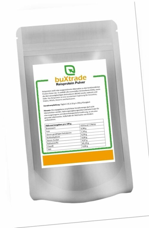 2x 500 g | Reisprotein | Reisprotein Pulver | Proteine | Buxtrade | Pulver