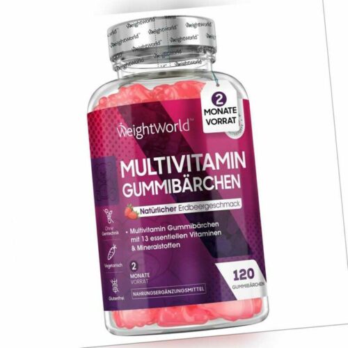 Multivitamin Gummibärchen - 120Stk - 13 Vitamine, Mineralien - für ganze Familie