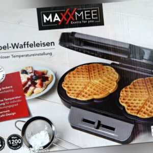 Waffeleisen MAXXMEE Waffelautomat Waffelmaker Doppelwaffeleisen Herzform NEU *