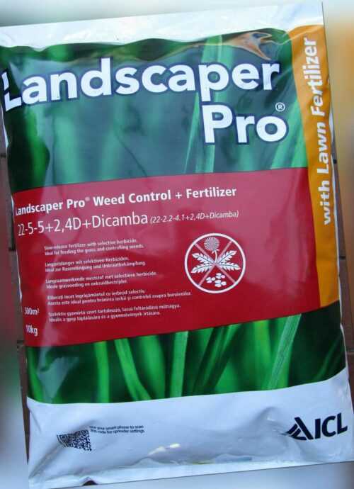 Landscaper pro Weed & Control Rasendünger mit Unkrautvernichter 10 Kilo 500m²