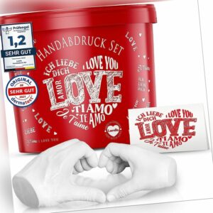 Love Pärchen 3D Handabdruck Set Pärchen Jahrestag Geschenk Gipsabdruck Larella