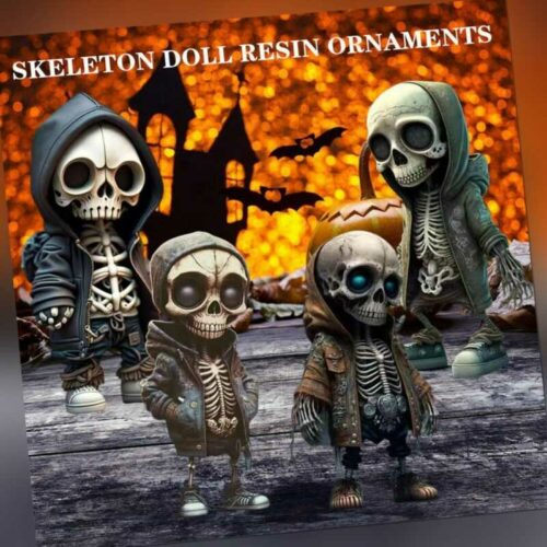 Totenkopf Puppenornamente Skelett Figur Dekoration Totenkopf Schädel Aufsteller