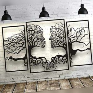 Baum Gesichter Wanddeko aus Holz, Wanddekoration 3d, Wandtattoo, Bild, Wandbild