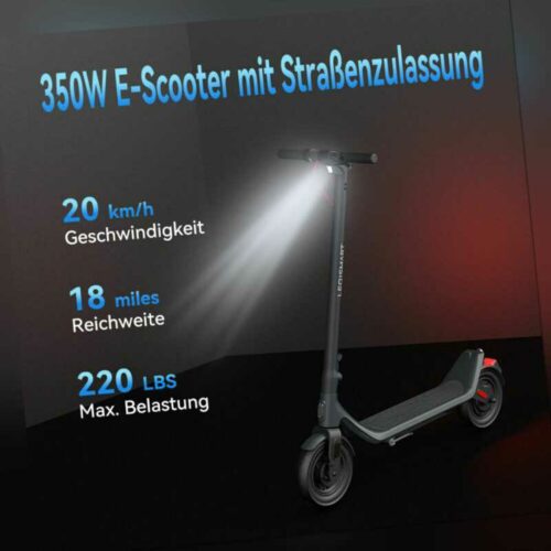 E-Scooter mit Straßenzulassung Elektroroller ABE Erwachsene Escooter Max 30 Km