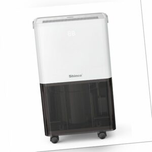 Shinco Luftentfeuchter 10L/Tag Transparenter Wassertank Maximal 15㎡ Weiß