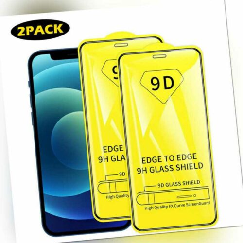 2x Für Apple iPhone Schutzglas Full 3D Cover Hartglas Display Folie Panzer 9D