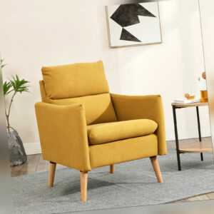B-WARE Sessel Polstersessel Relaxsessel Fernsehsessel Einzelsofa Textil Gelb